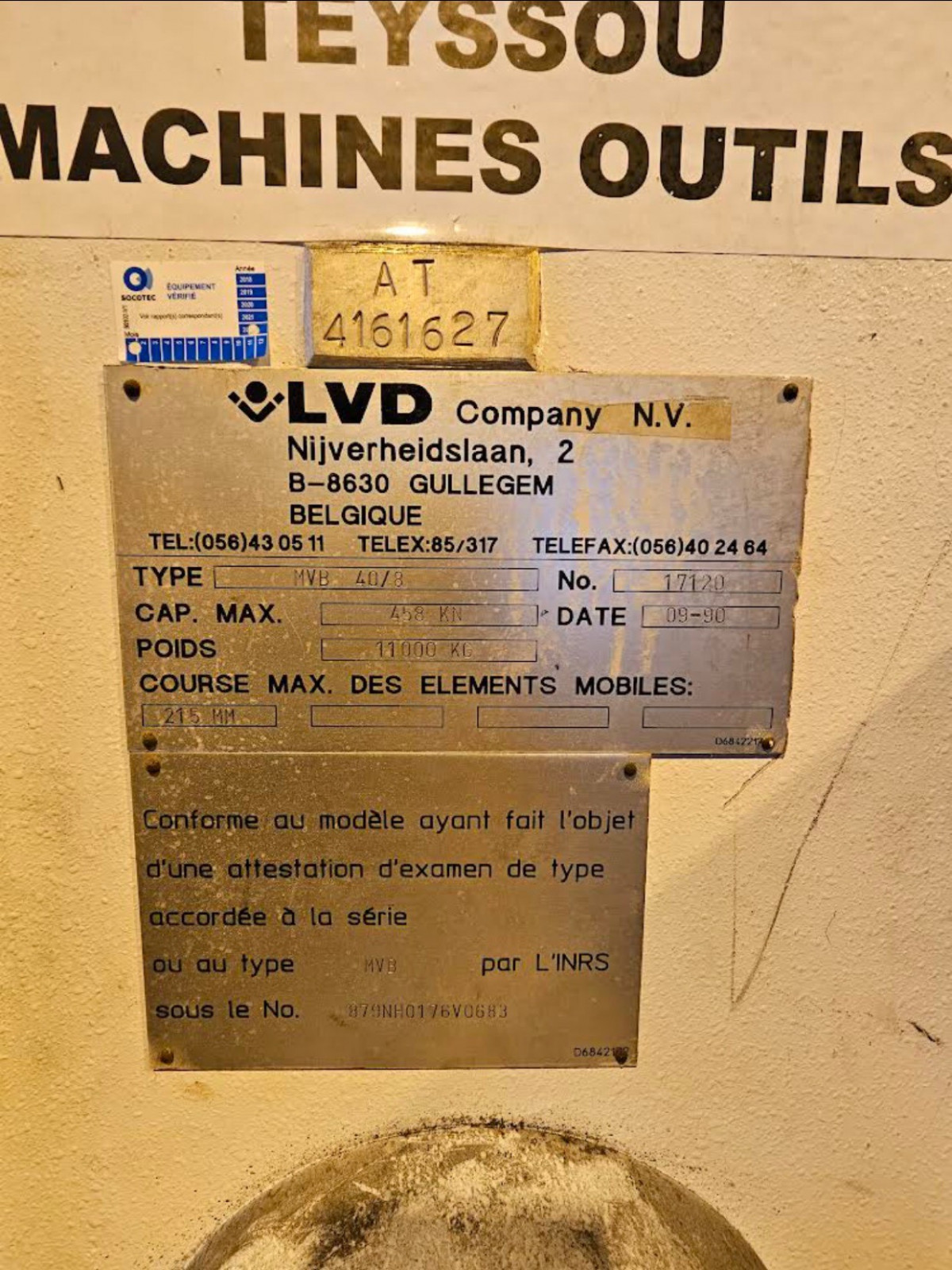 Cisaille LVD MVB 4000/8